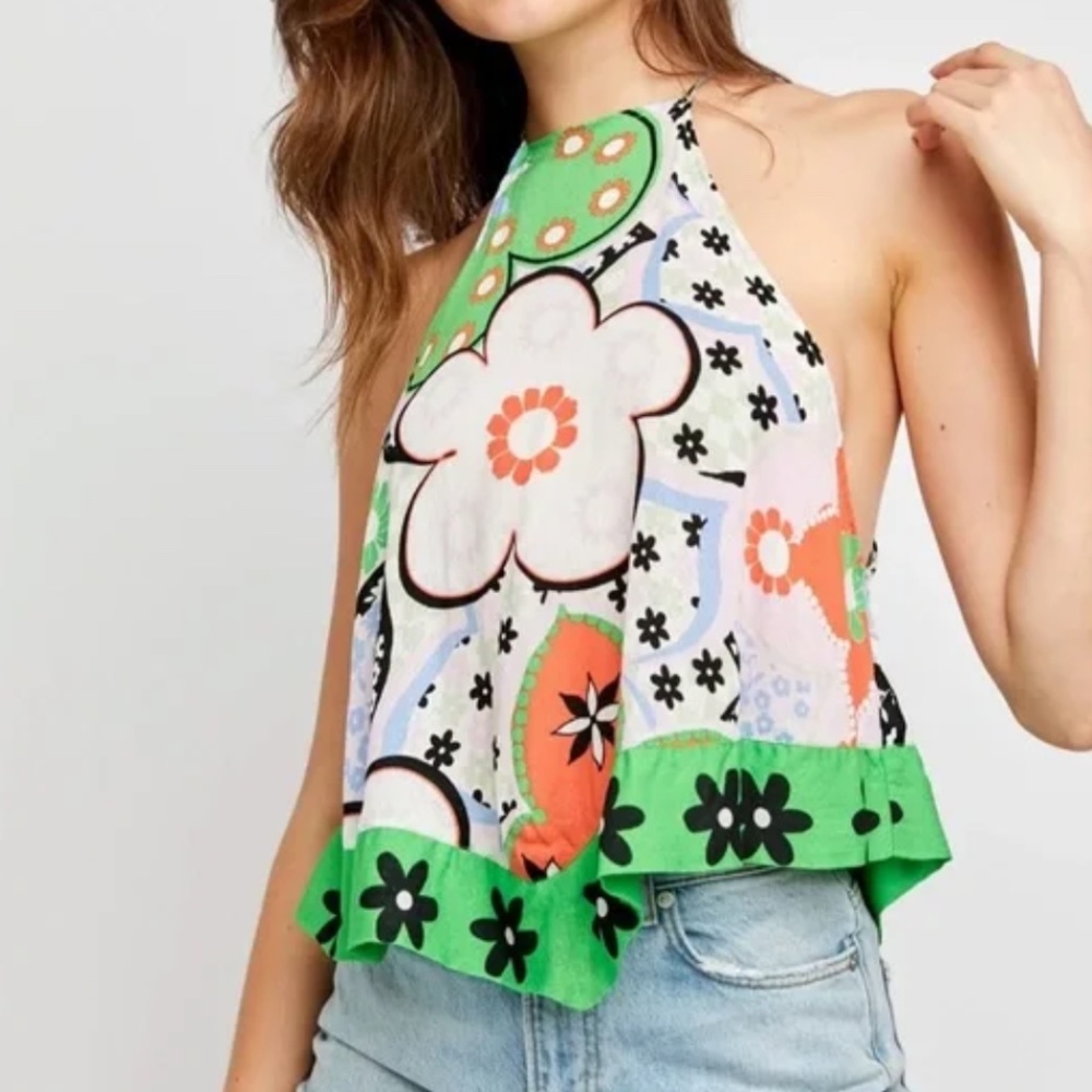 Free people handkerchief Halter top